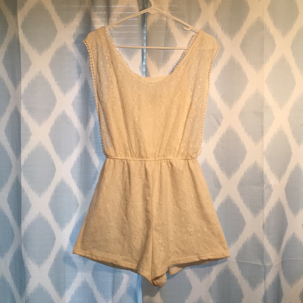 BOGO 50% OFF White Lace Romper